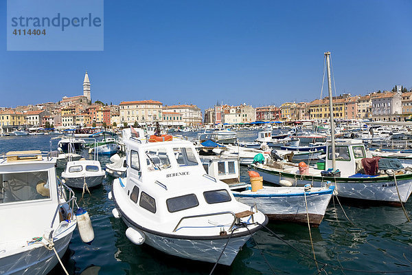 Hafen von Rovinj  Istrien  Kroatien