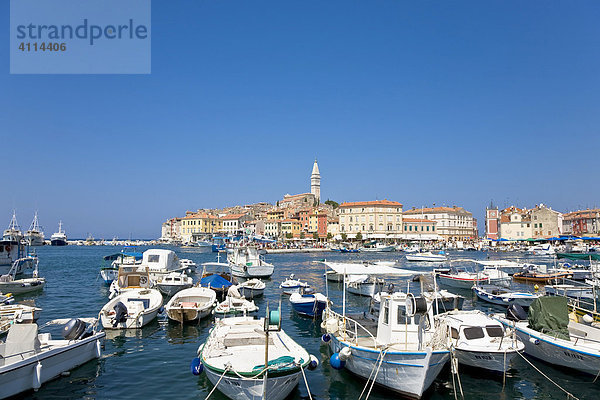 Hafen von Rovinj  Istrien  Kroatien