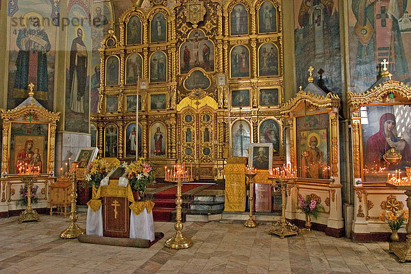 Innenaufnahme der Tarskaya Kirche in Omsk  Omsk an den Flüssen Irtisch und Omka  Omsk  Sibirien  Russland  GUS  Europa