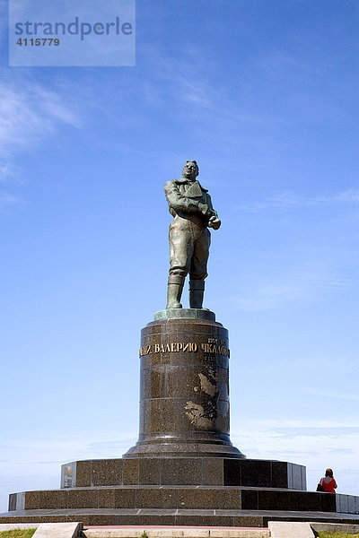 Denkmal Waleri Pawlowitsch Tschkalow  Russischer Flieger  Nischni Nowgorod (Gorki)  Russland  Osteuropa  Europa
