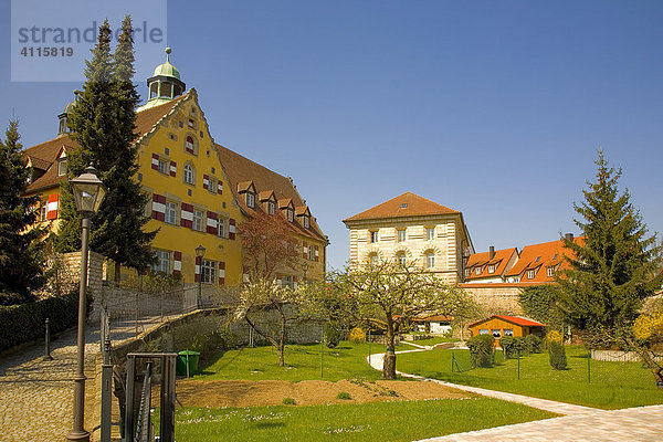 Schloss mit Garten  Hersbruck  Oberfranken  Bayern  Deutschland  Europa