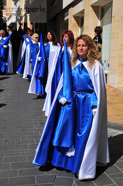 Nazarenos  Prozession zur Semana Santa  La Nucia  Costa Blanca  Spanien