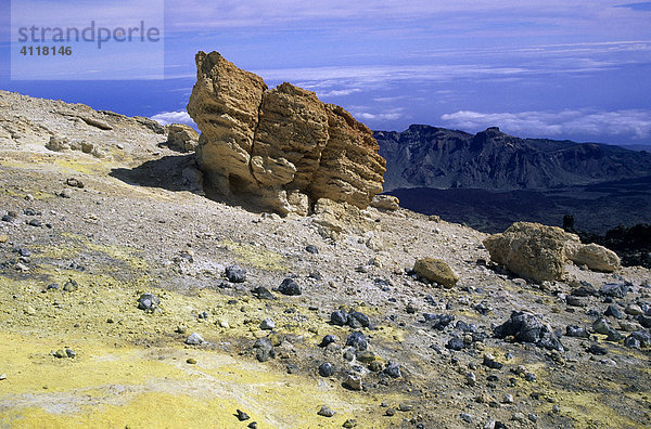 Schwefelablagerungen auf dem Teide  Teneriffa