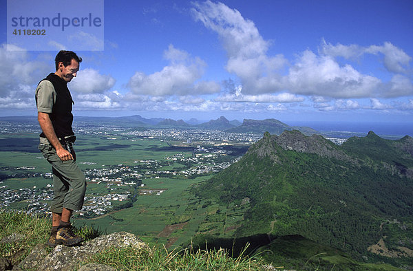 Blick vom Gipfel des Le Pouce  Mauritius
