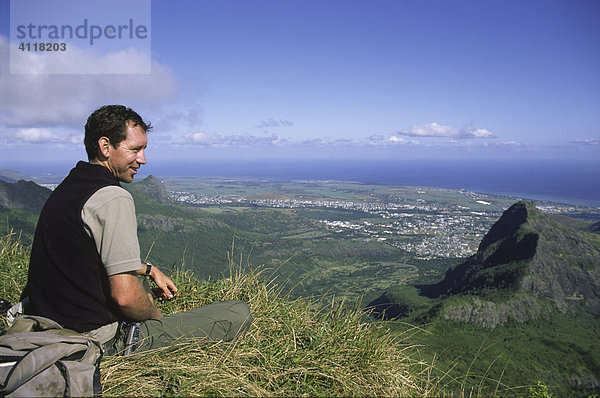 Blick vom Gipfel des Le Pouce  Mauritius