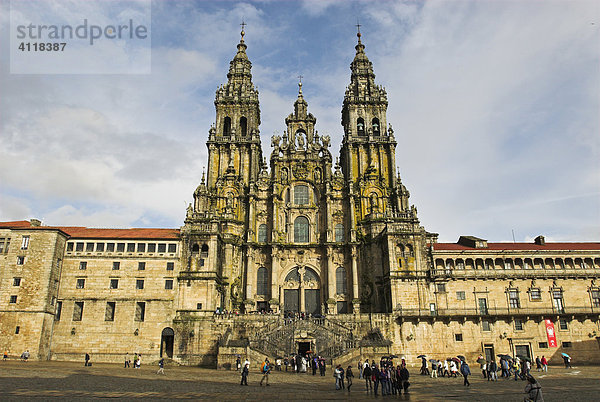 Kathedrale von Santiago de Compostela  Galizien  Spanien  Europa
