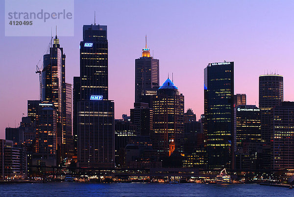 Skyline Sydney Downtown  Sydney  New South Wales  Australien