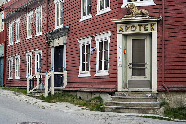 Holzhaus in Roros  Sor-Trondelag  Norwegen