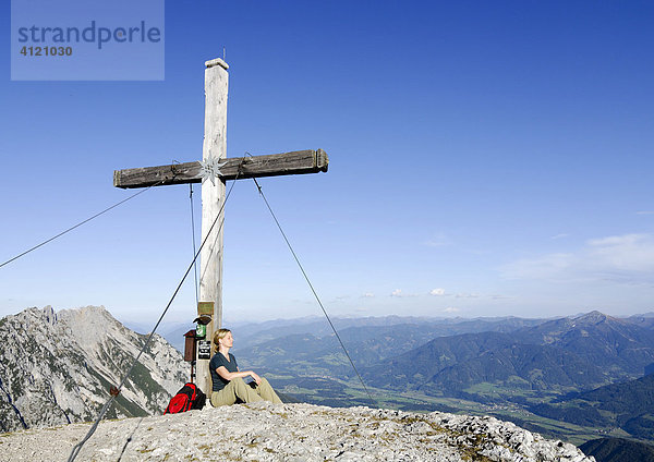 Gipfelkreuz  Stoderzinken  Steiermark  Österreich
