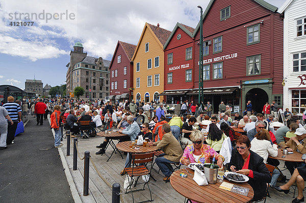 Gastlokal Brygge  Bergen  Norwegen  Skandinavien  Europa