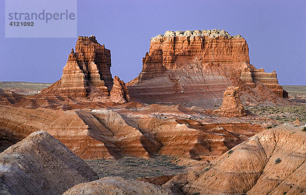 Sandsteinformationen  Badlands im Goblin Valley State Park  Utah  USA