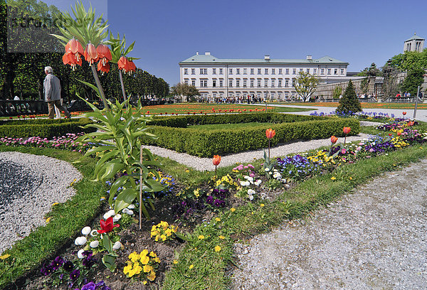 Schloss Mirabell und Mirabellgarten  Salzburg  Österreich  Europa