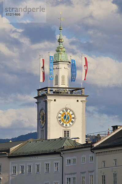 Turm des alten Rathauses Stadt Salzburg  Österreich  Europa