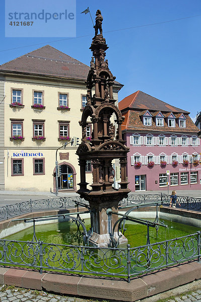 Marktbrunnen  Rottweil  Baden-Württemberg  Deutschland