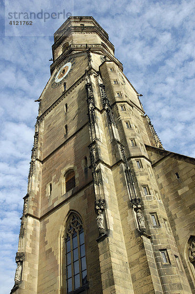 Turm der Stiftskirche  Stuttgart  Baden-Württemberg  Deutschland