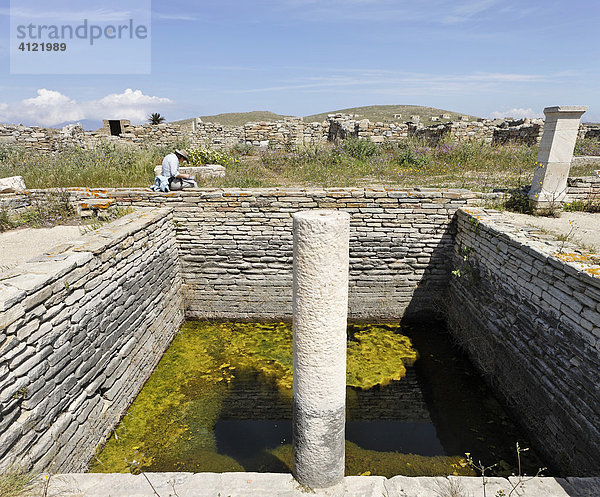 Minoa-Brunnen  Delos  Griechenland