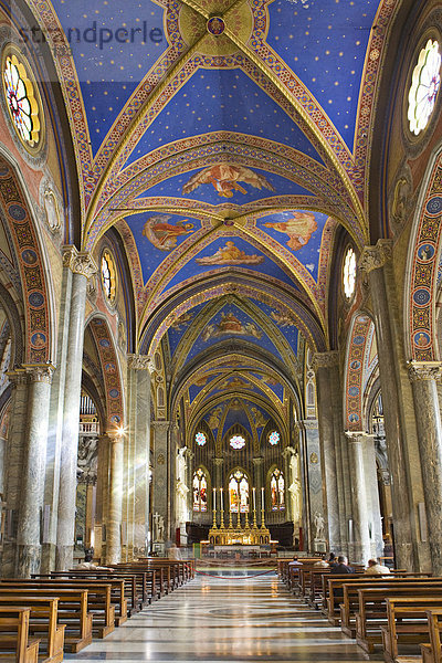 Innenansicht der gotischen Kirche Santa Maria sopra Minerva  Rom  Italien