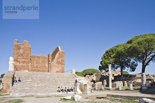 Ziegelkern des Kapitols in der Ausgrabung in Ostia Antica  Rom  Italien