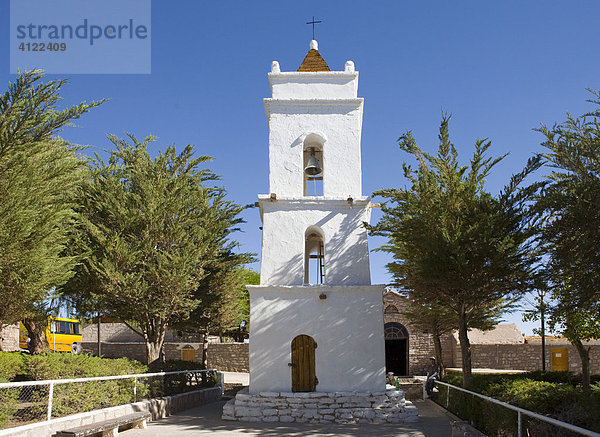 Glockenturm der Iglesia San Lucas (1750)  Toconao  Región de Antofagasta  Chile  Südamerika