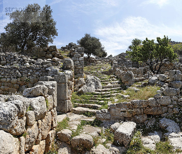 Ruinen aus dem 5.Jh. vor Chr. der dorischen Stadt Lato  Kreta  Griechenland