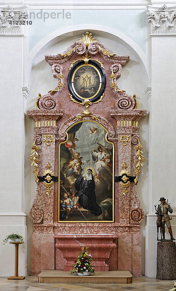 Scholastica altar im Kloster von Klein-Mariazell (Mariazell in Österreich)  Klein-Mariazell  Triestingtal  Niederösterreich  Österreich