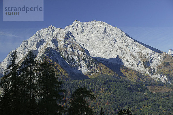 Blick auf dem Watzmann vom Jenner  Berchtesgaden  Oberbayern  Deutschland