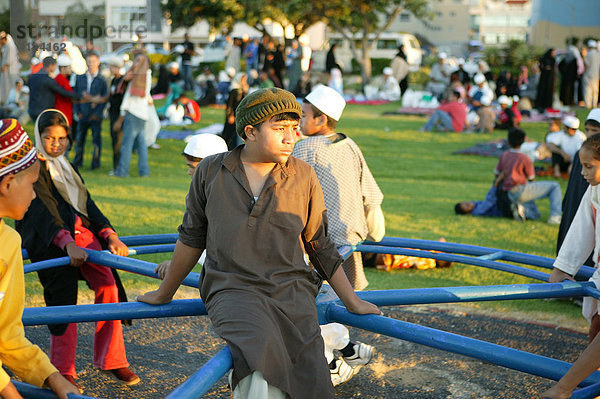 Junge auf dem Karussell  Islamisches Fest  Kapstadt  Südafrika