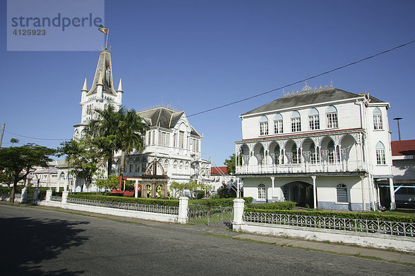 Rathaus  Haus im Kolonialstil  Georgetown  Guyana  Südamerika