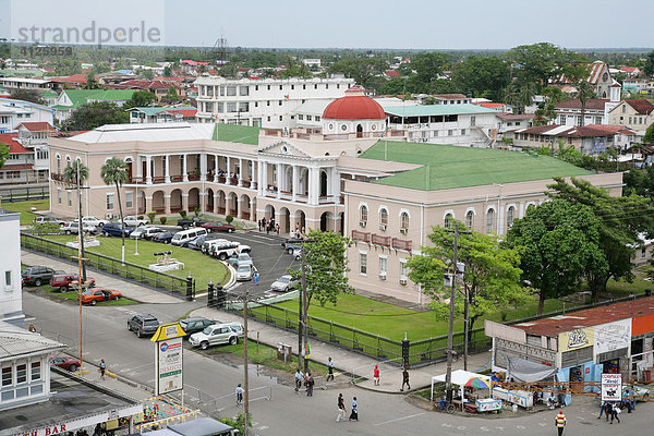 Blick auf das Regierungsgebäude  Georgetown  Guyana  Südamerika