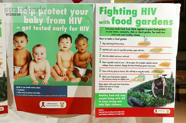 Plakat  Präventionsarbeit HIV/AIDS  Kapstadt  Südafrika  Afrika