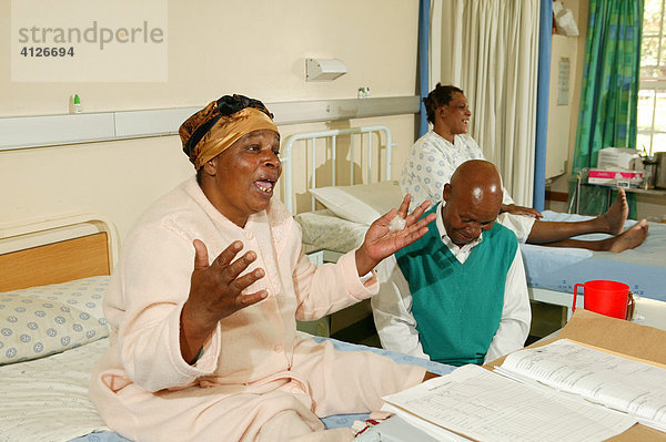 Patienten im Krankenhaus  Pietermaritzburg  Südafrika  Afrika