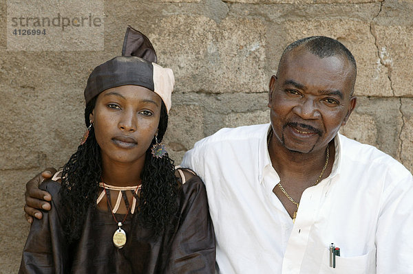 Frau und Mann  Garoua  Kamerun  Afrika