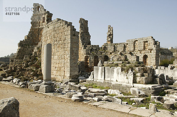 Ruinen  Perge  Südtürkei  Türkei  Asien