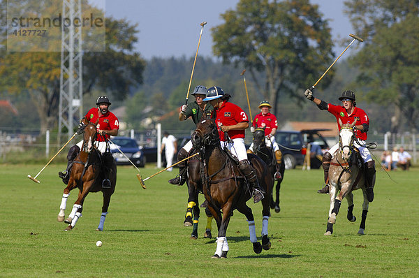 Polospieler  Poloturnier  Berenberg High Goal Trophy 2007  Thann  Holzkirchen  Oberbayern  Bayern  Deutschland