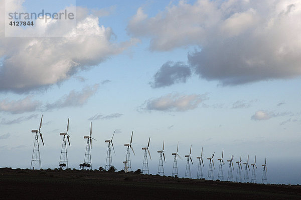 Windpark (Parque EÛlico) in Los Valles auf Lanzarote  Kanarische Inseln  Spanien