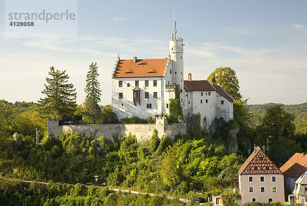 Burg über Gössweinstein  Fränkische Schweiz  Oberfranken  Bayern  Deutschland  Europa