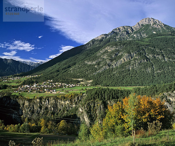 Inntalschlucht bei Karres  Tschirgant  Inntal  Tirol  Österreich