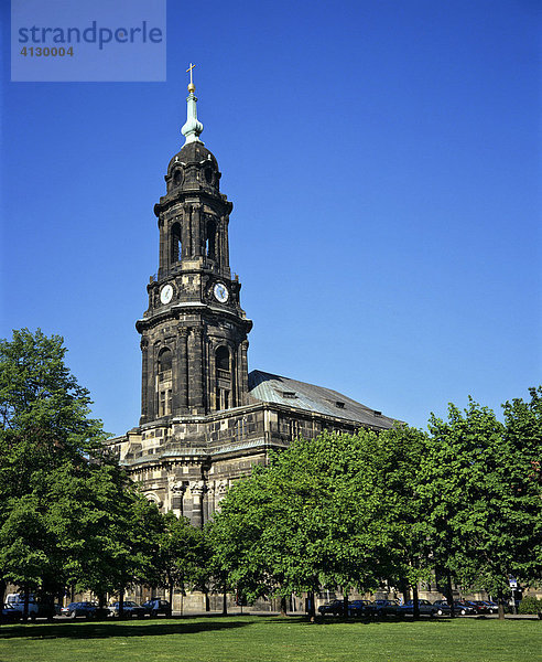 Kreuzkirche in Dresden  Sachsen  Deutschland