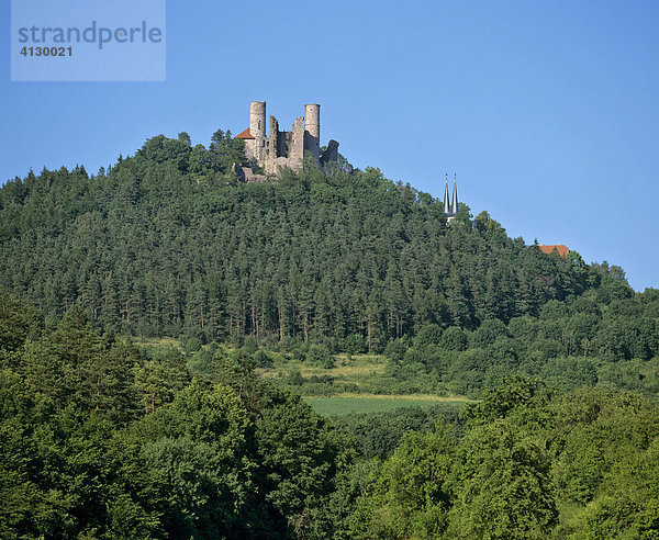 Burg Hanstein  Burgruine bei Bornhagen  Thüringen  Deutschland