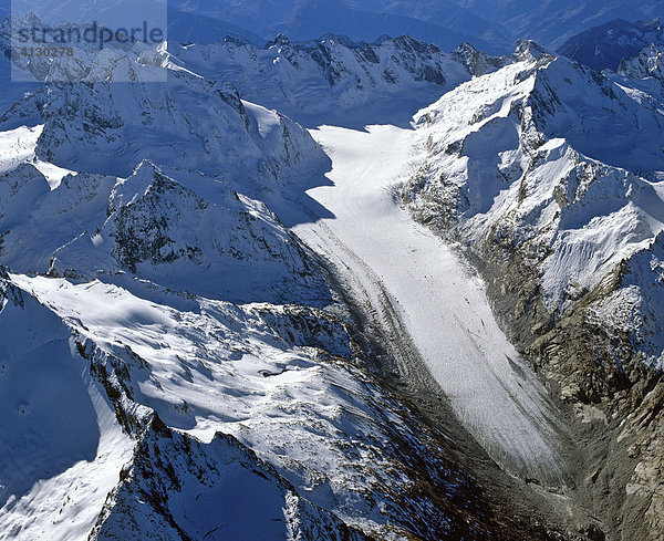 Luftbild  Fornogletscher  Bergell  Graubünden  Schweiz