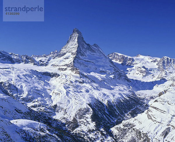 Matterhorn  Blick vom Rothorn  Walliser Alpen  Zermatt  Wallis  Schweiz