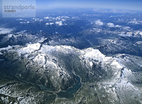 Ankogelgruppe  Kölnbreinspeicher Stausee  Ankogel  Hohe Tauern  Luftbild  Salzburger Land  Kärnten  Österreich