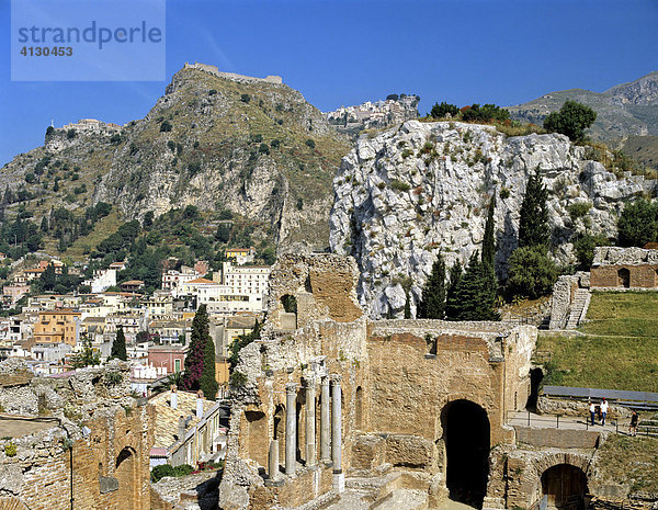 Antikes Römisches Theater in Taormina  Sizilien  Italien