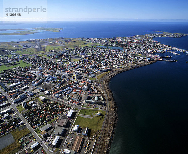 Luftbild von Reykjavík  Island