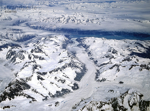 Gletscher  Luftbild  Alaska  USA
