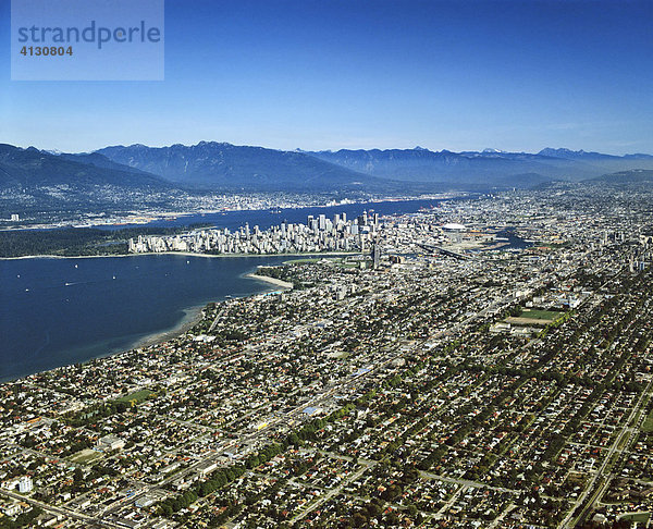 Vancouver  Luftbild  Stadtzentrum mit Stanleypark  Britisch-Kolumbien  Kanada