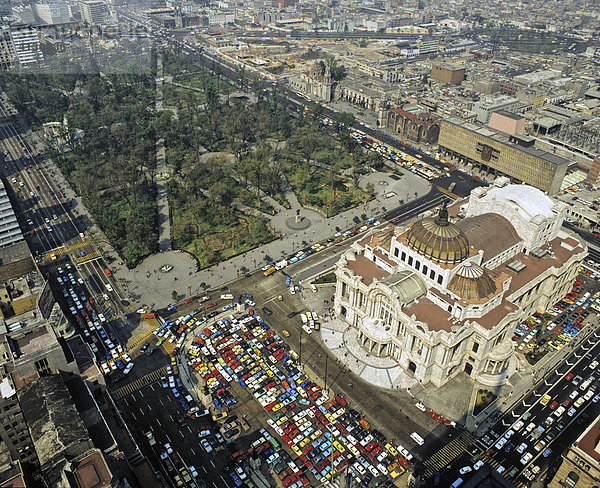 Palacio de las Bellas Artes  Palast der schönen Künste  Luftbild  Mexico City  Mexiko  Mittelamerika