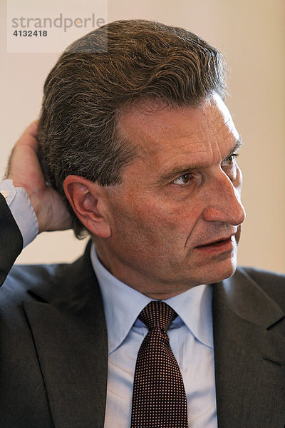 Günther Hermann Oettinger (CDU)  baden-württembergischer Ministerpräsident  Deutschland