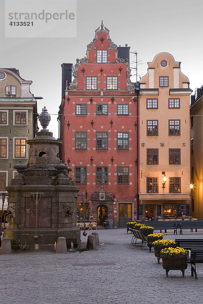 Stor Torget  Gamla Stan  Stockholm  Schweden  Skandinavien  Europa