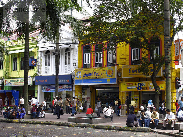 Einkaufsstrasse in Chinatown  Kuala Lumpur  Malaysia  Asien